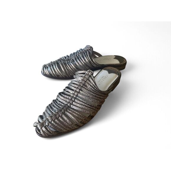 Cecelia Women's US 8 Bronze Sunset Gloria Metallic Slide Sandal Good Condition - Picture 1 of 7